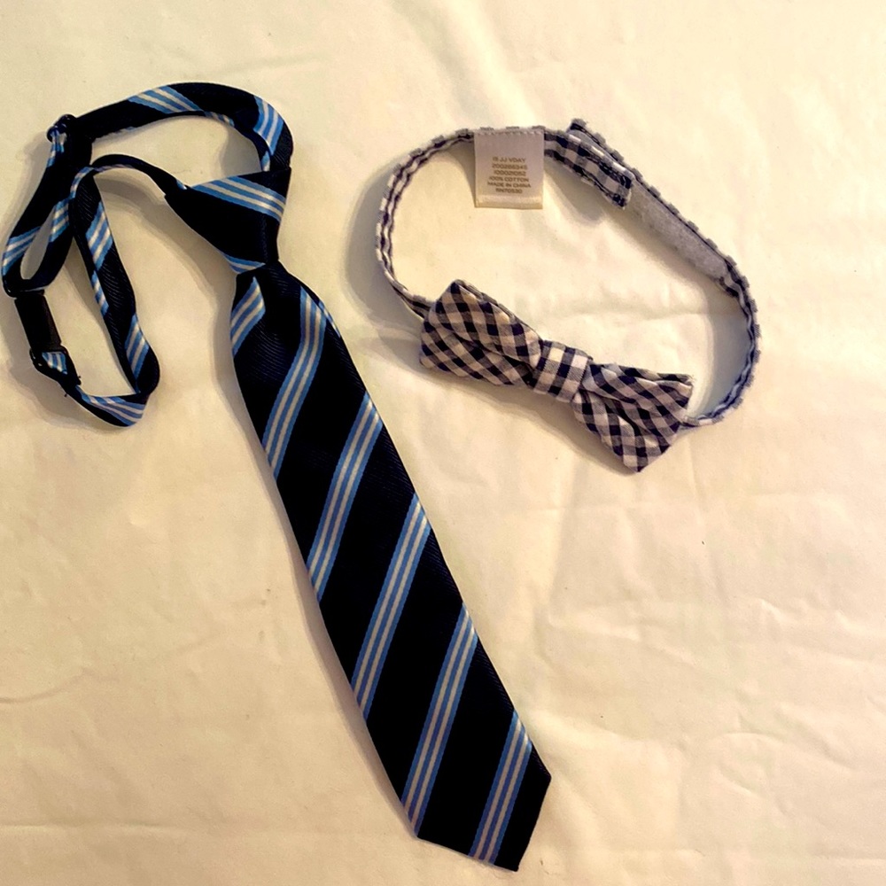 Infant bow tie and tie